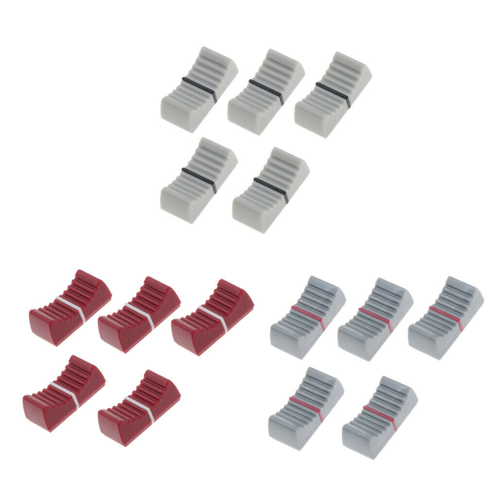 Pack of 15 Straight Sliding Potentiometer Mixer Fader Knob DIY Accessory