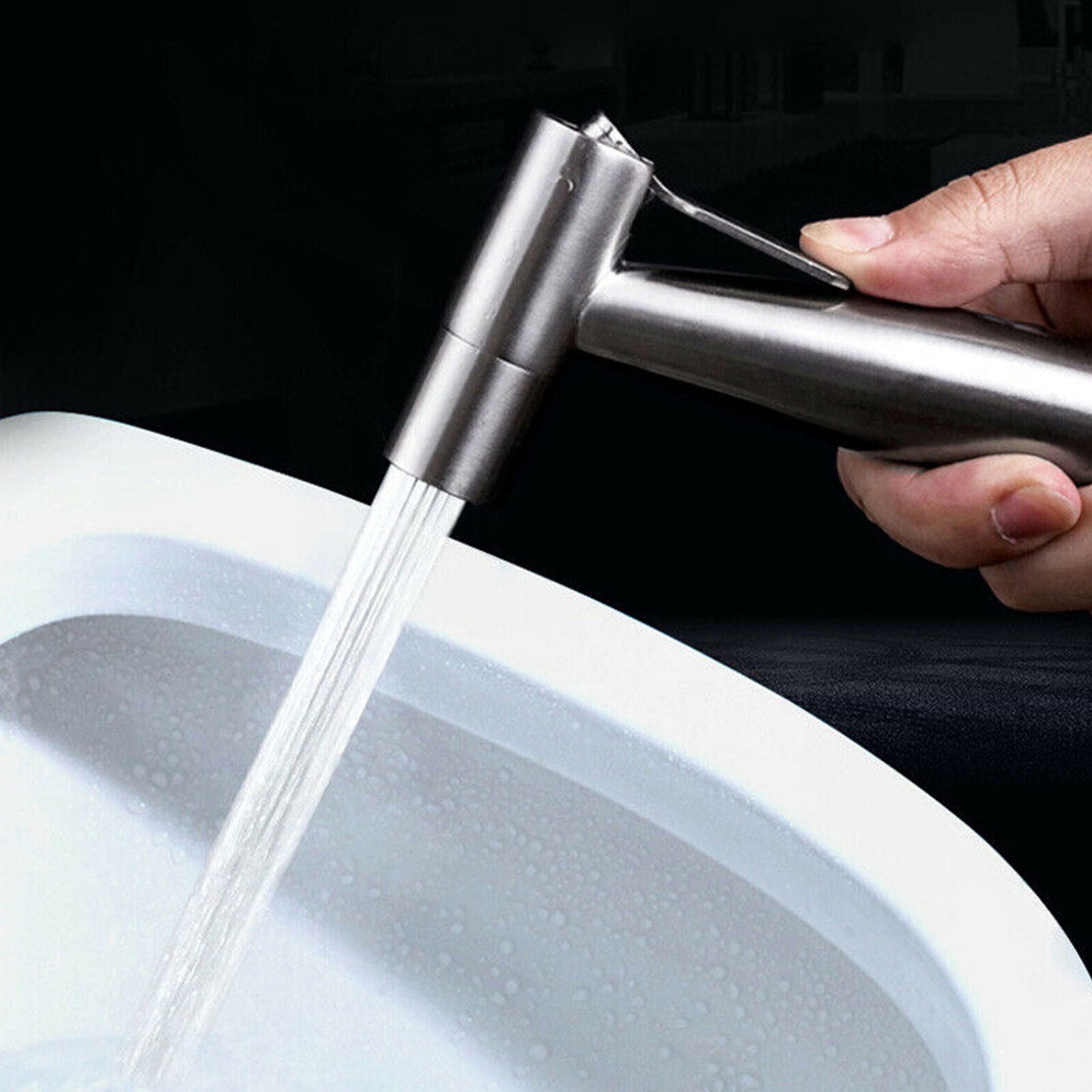 Shower Head Douche Bidet Toilet Spray Hand Held Hose Clean Sprayer Kit Chrome