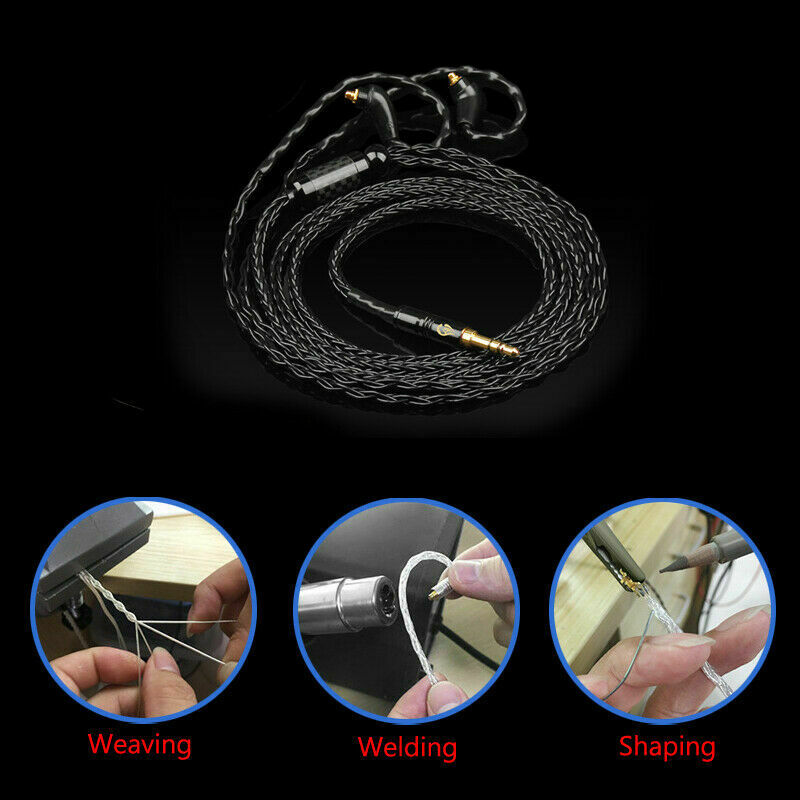 8 Core Upgraded 3.5 Balance Earphone Cable w/MMCX XBA-ZA A3 A2 N1 Black US A2