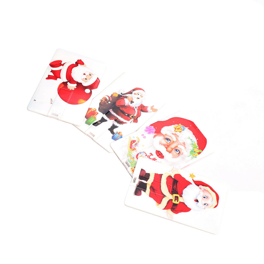 Christmas Card Shape USB Flash Drive Thumb Drive U Disk Cartoon Snowman 8GB