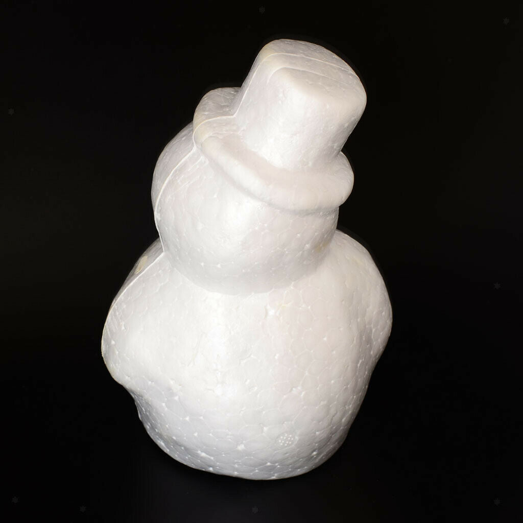 2pcs 17cm White Snowman Modelling Polystyrene Styrofoam Decoration Kid Craft