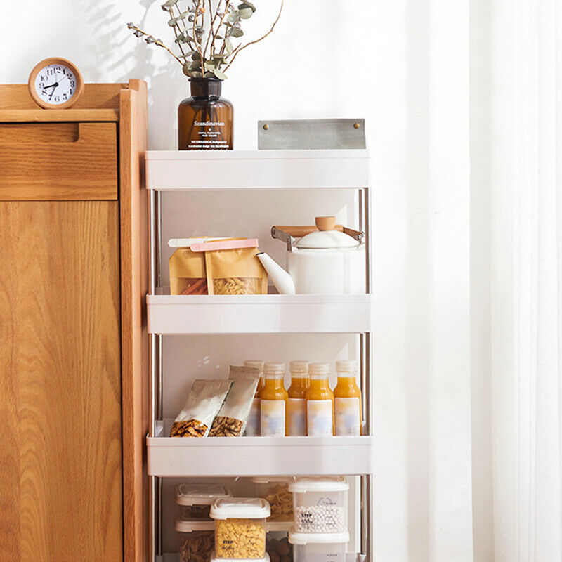 New Multi-layer Storage Cart Rolling Wheels Kitchen Bathroom Organizer