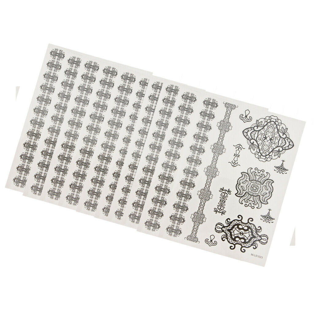 Temporary Flash Tattoo Inspired Stickers Transfer Stencil Paper Removable LS1023