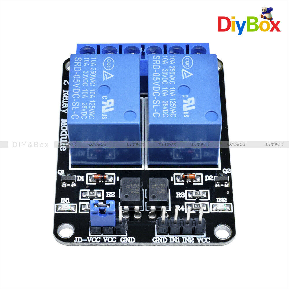 [5PCS] 5V 2 Channel Relay Module With optocoupler For PIC AVR DSP ARM Arduino