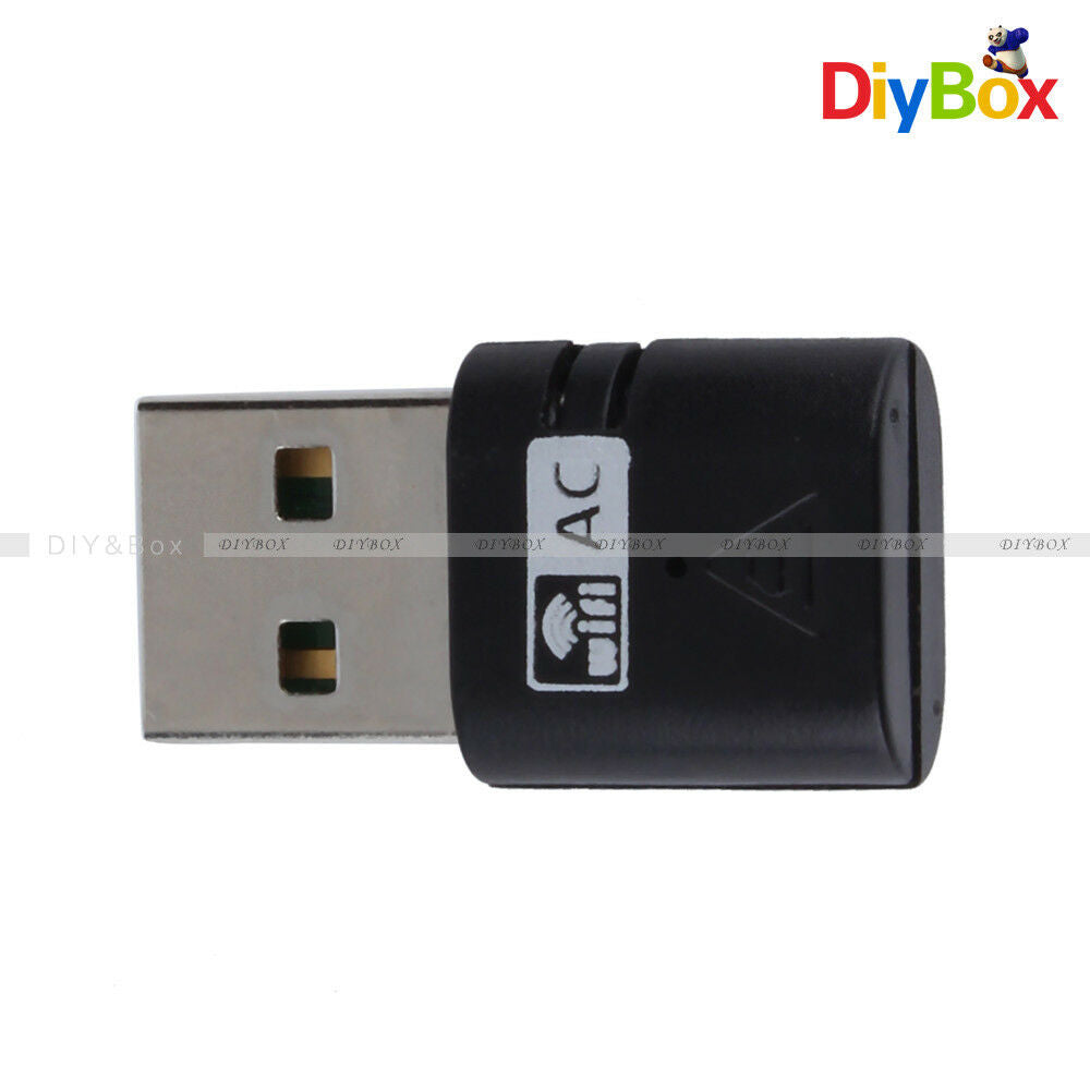 600Mbps Mini Wireless LAN WiFi USB Adapter AC 802.11ac/b/g/n Dual Band 5G&2.4G