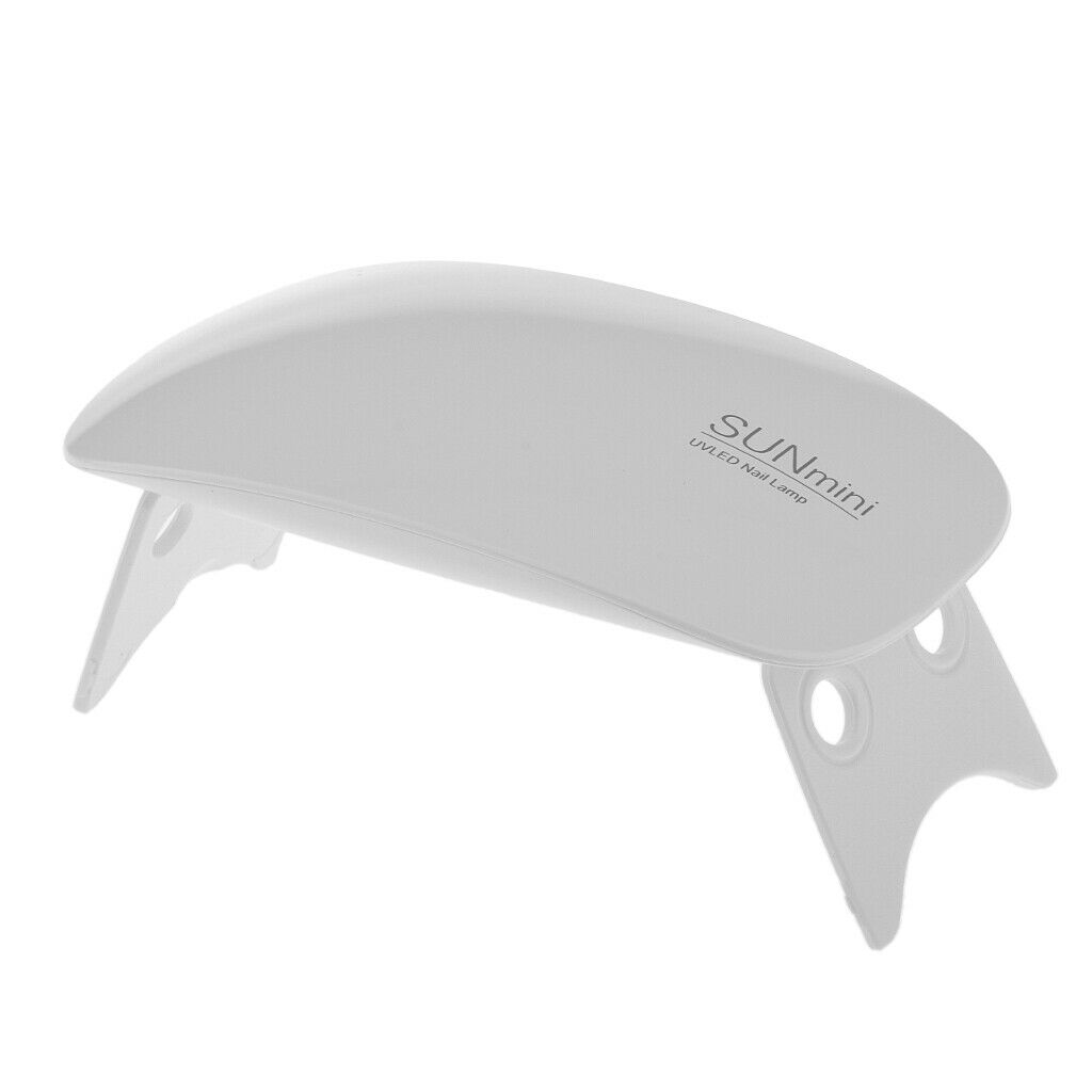 Folding Uv Led Nail Lamp Gel Polished Hard Nail Dryer with Pink Timer - White,