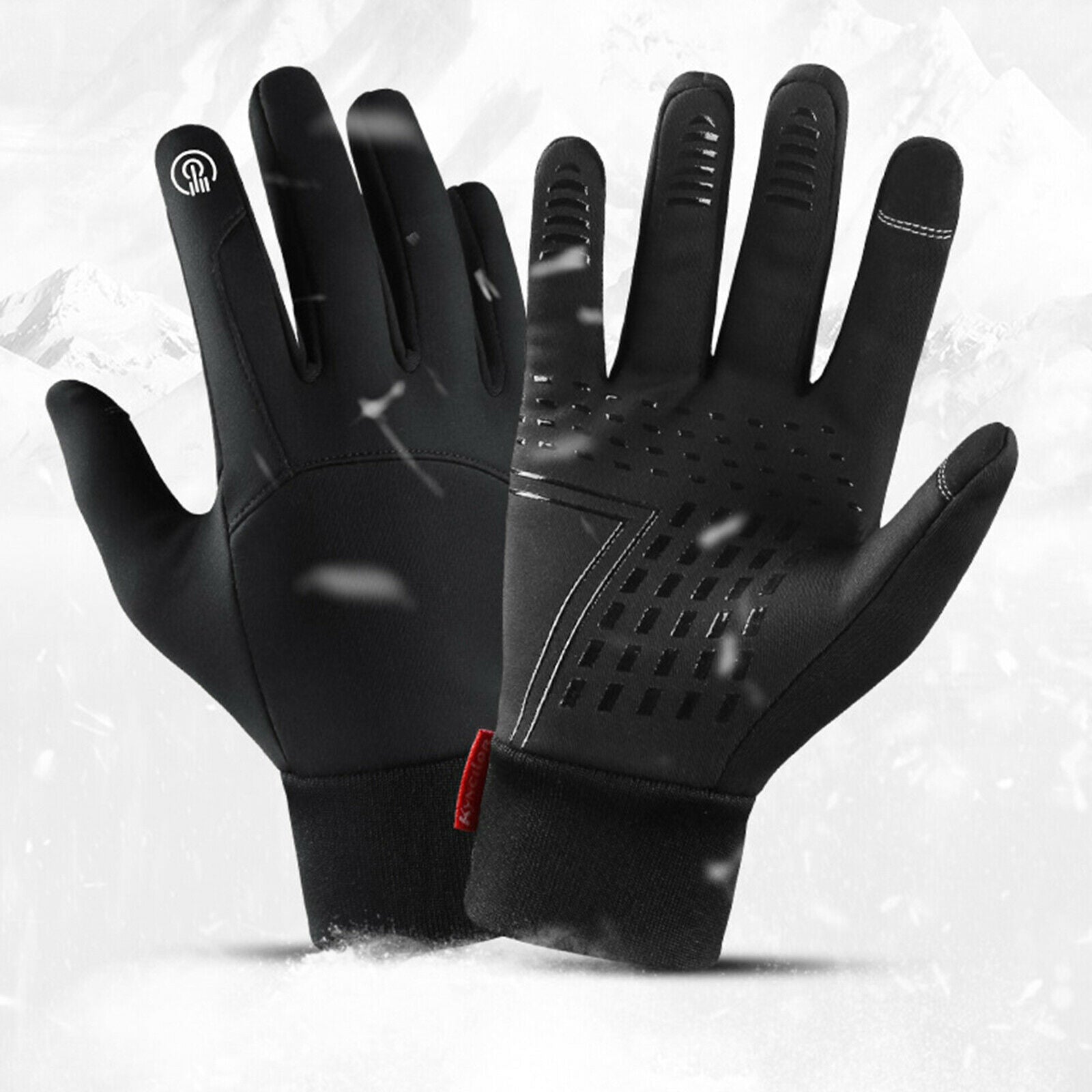 Winter Warm Gloves Waterproof Anti-slip Thermal Fleece Touch Screen Glove XL