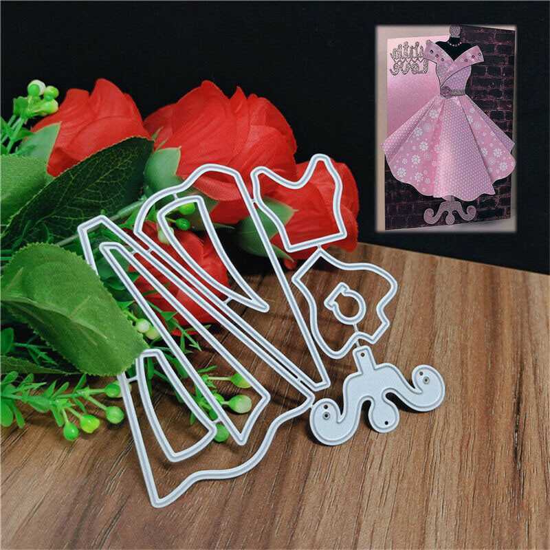 DIY Metal carbon steel dies Card Making Art Craft Princess Dress Scrapbooking