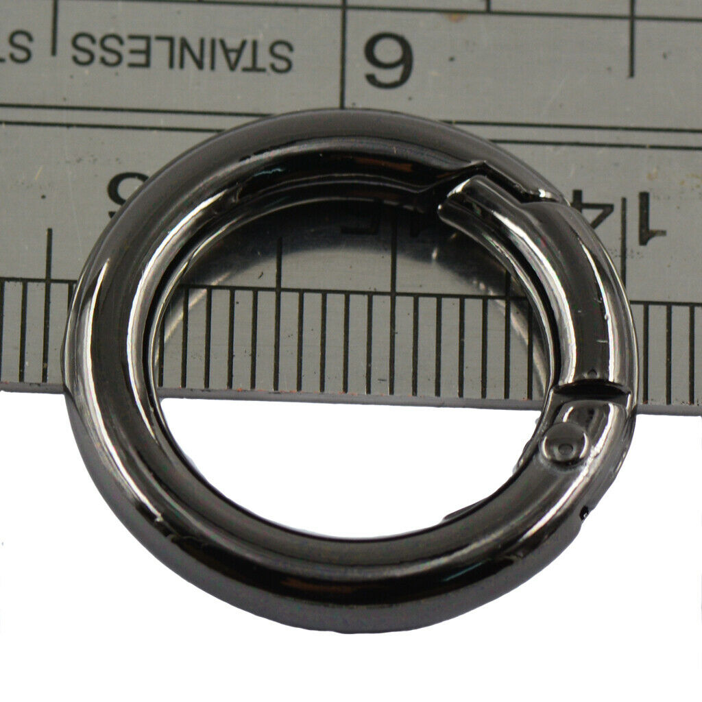 Spring Snap Hooks Zinc Alloy Keyring Organizing Accessory Buckle Black