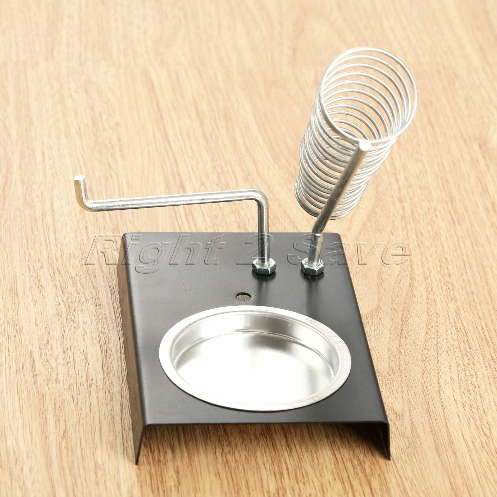 Soldering Iron Stand 5.04"*3.43" Metal Bottom Iron Two Grids Electric Iron Rack