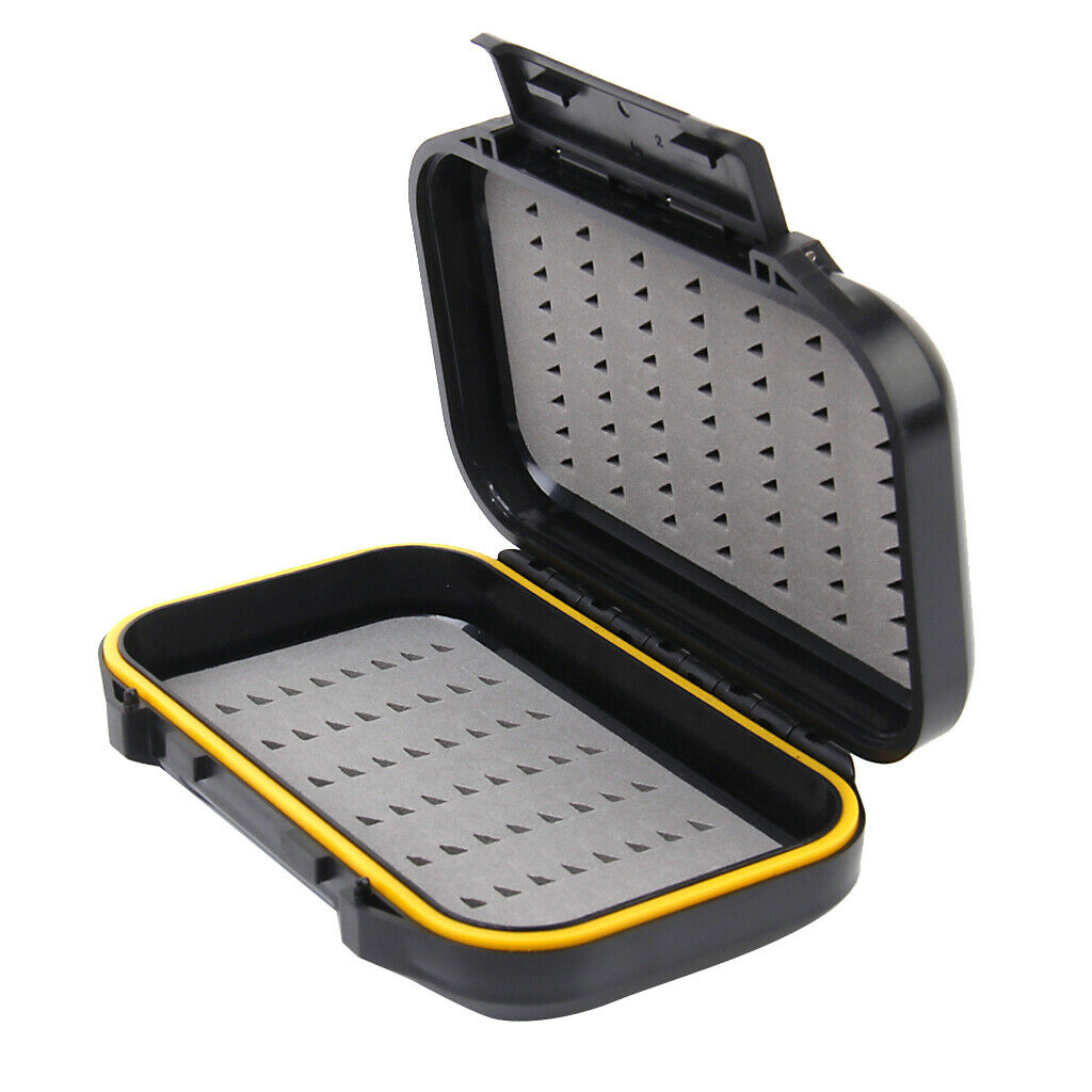 Double Layer Waterproof Fly Lure Box Bait Box for Fly Fishing Flies + Fly Patch