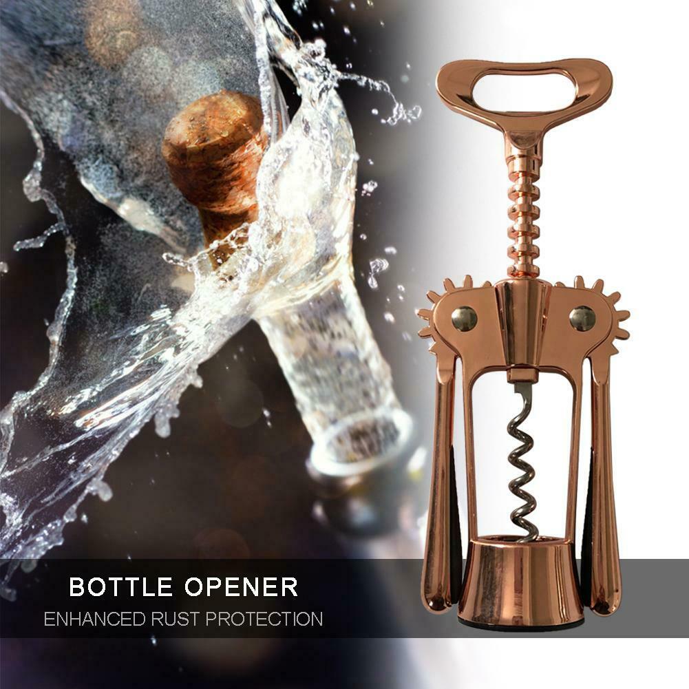 Professional Zinc Alloy Red Wine Bottle Opener Handle Pressure Corkscrew @