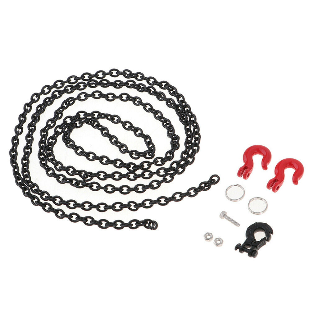 1:10 RC Crawler Accessories Metal Tow Chain Trailer Hook for Axial SCX10 D90