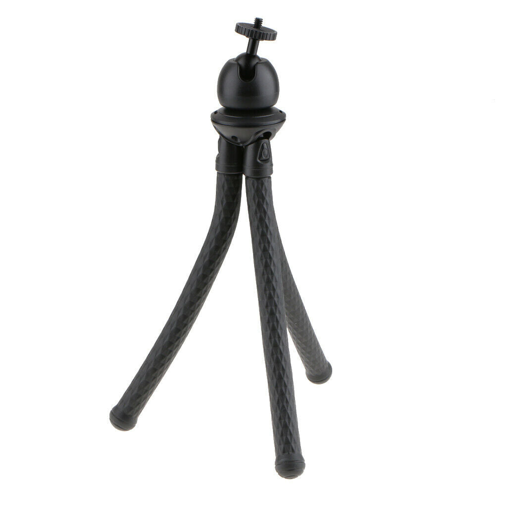 Flexible Foam Mini Tripod Stand with 1/4 Screw & Universal Clamp for  ,
