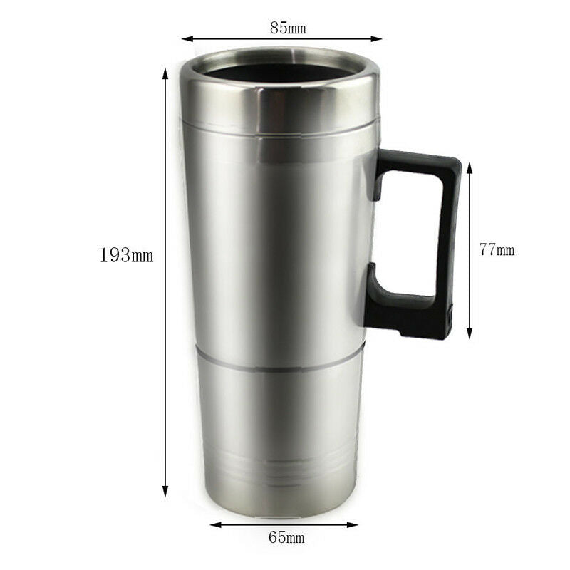 0.3L 12V Car Electric Heated Hot Water Kettle Bottle Cup Stainless Steel Pretty