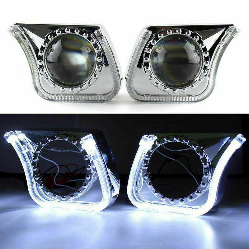 2PCS Angel Eyes DRL Daytime Integrate Light Cover For Car 3" Headlight Fog Light