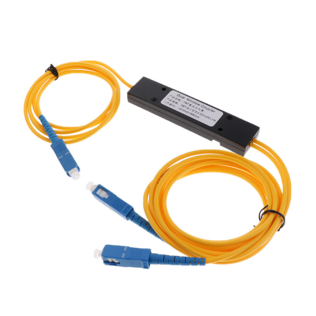 1 Pack Fiber Splitter Cable, 1310nm-1550nm SC 1 to 2 SC FTTH Fiber Splitter
