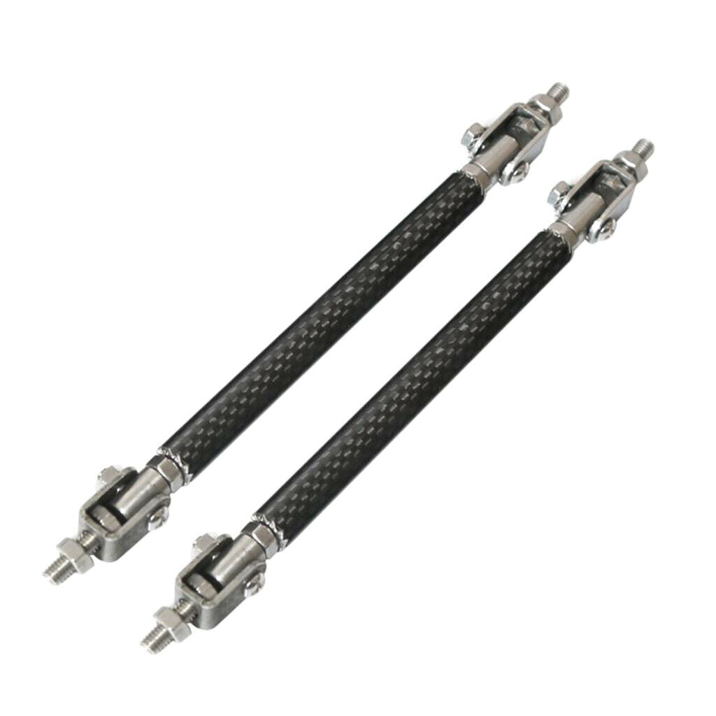 2pcs Car Front Bumper Lip Splitter Strut Rod Tie Support Bars Universal 10cm