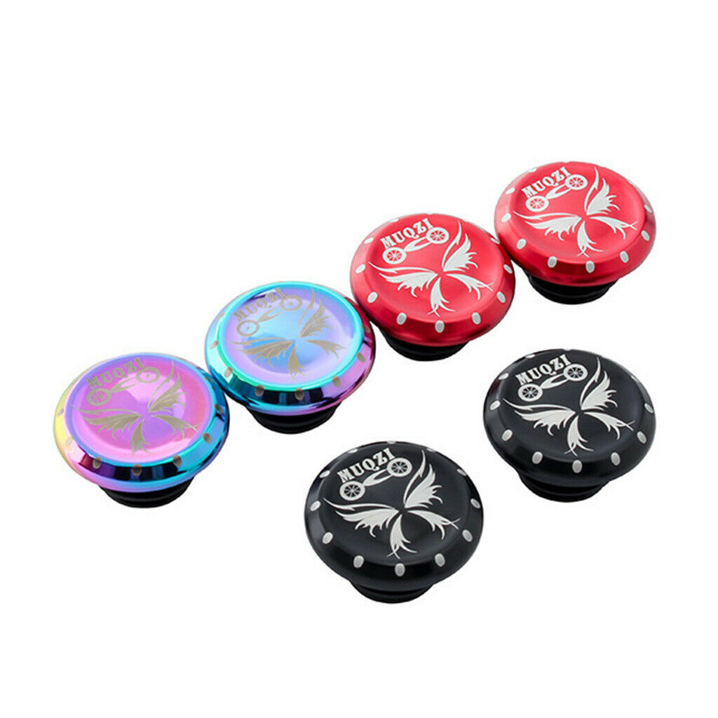 Pair Push-In Bike Handlebar End Plugs Caps Handle Bar Grips Ends Colorful