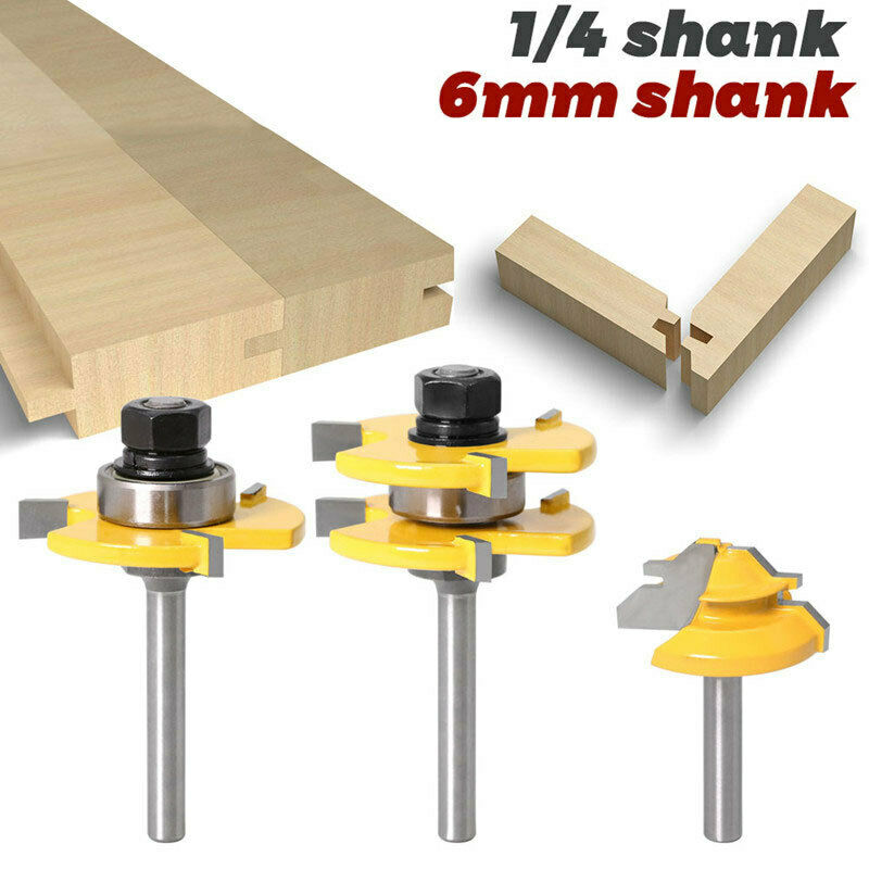 Milling Cutter Tenon Woodworking Three-Tooth Milling Cutter T-Shaped Tenon