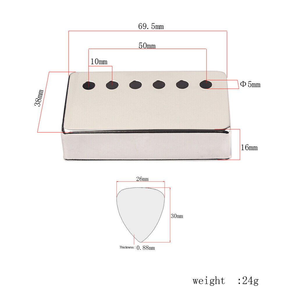 2 pieces. Pickup cover set for Lp Sg guitar