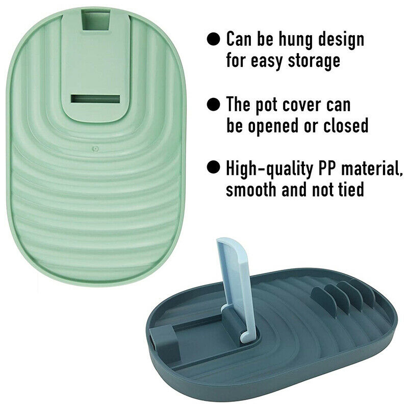 2 PCS Multifunction Spoon Rest and Pot Lid Holder, Foldable Organizer HousehU1A3