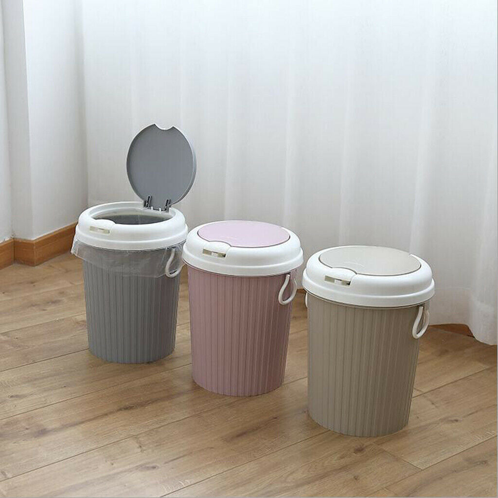 2Pcs S L Household Kitchen Bedroom Bathroom Trash Can Garbage Bin with Lid