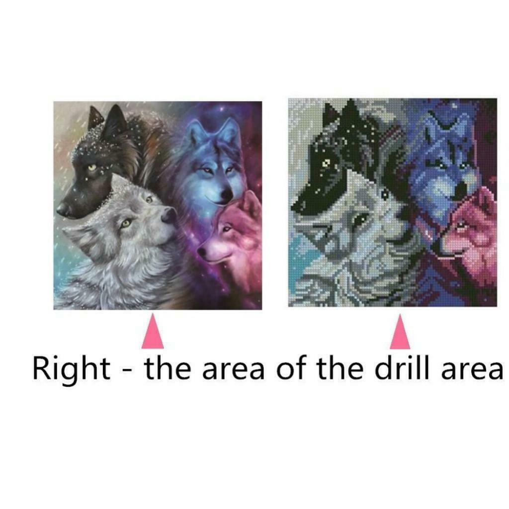 Four Wolves Full Drill  DIY 5D Diamond Painting Embroidery Cross Stitch Kit