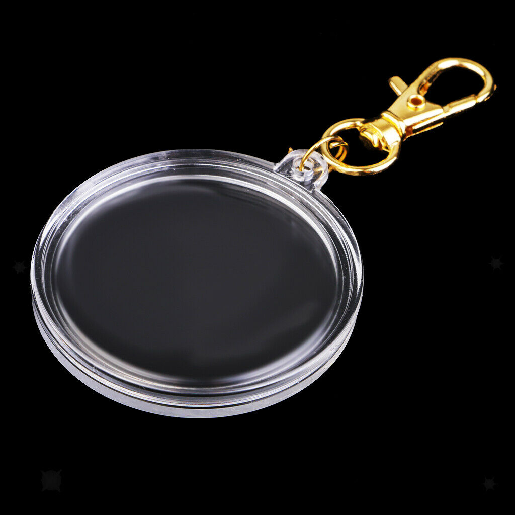 Portable Acrylic Coin Purse Keychain DIY Key  Box