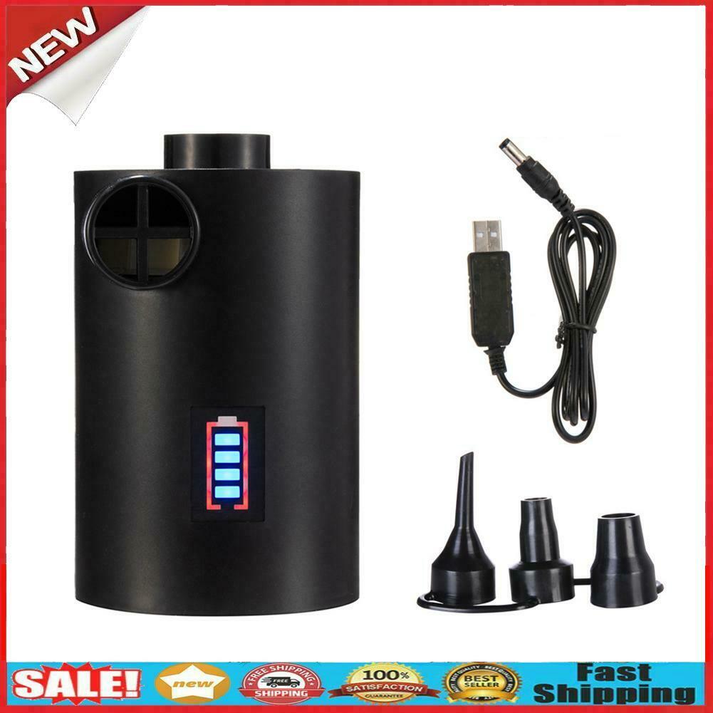 Electric Air Pump 4000mAh Rechargeable Air Compressor for Mattress Boat Pool  @