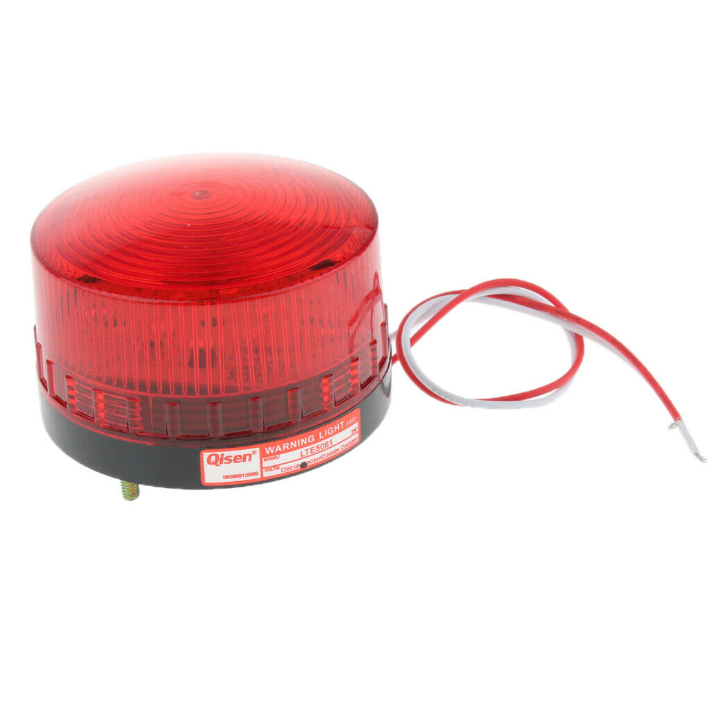 24V Always-On Warning Beacon Lights, Red, industry level long working life