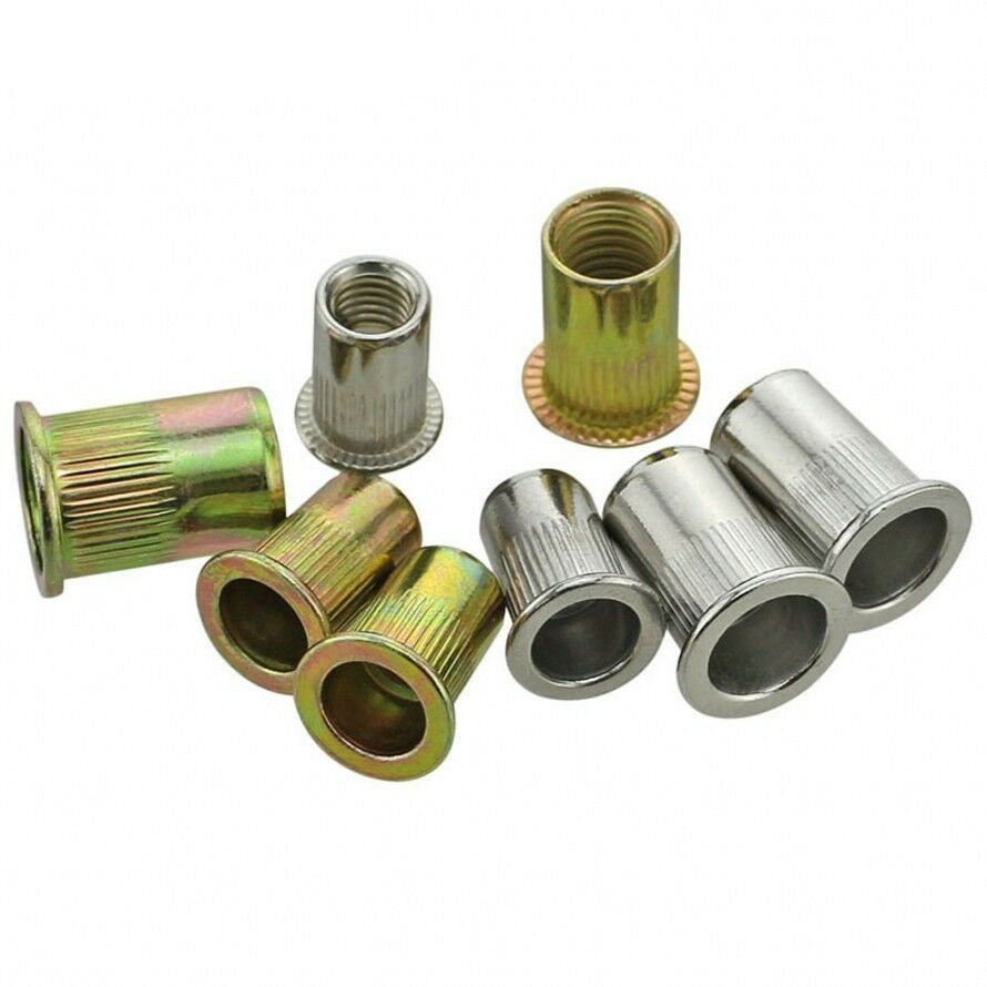 M10 / 10MM IRON COLOR ZINC PLATED RIVNUTS NUTSERTS RIVET NUTS QTY 10