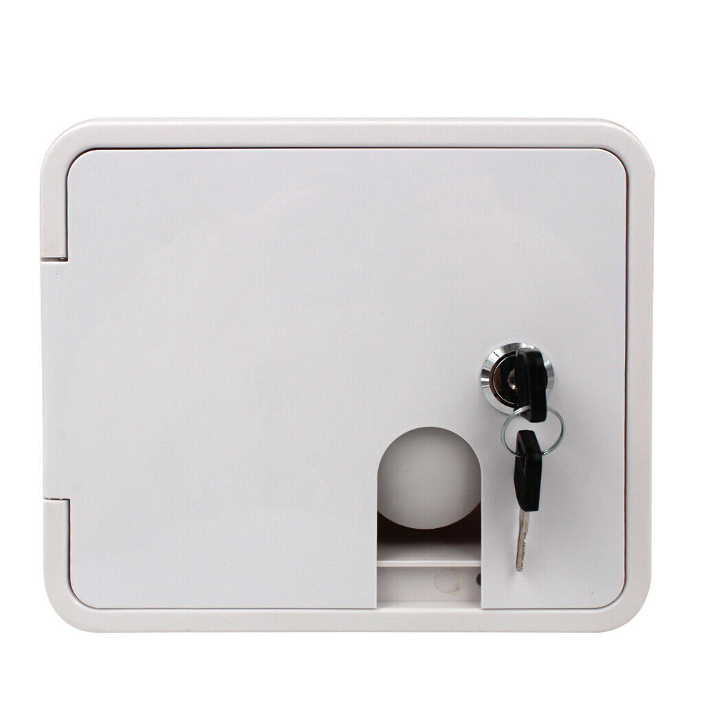 Gravity/City Water Inlet Hatch w/ Keys for RV (White #2)