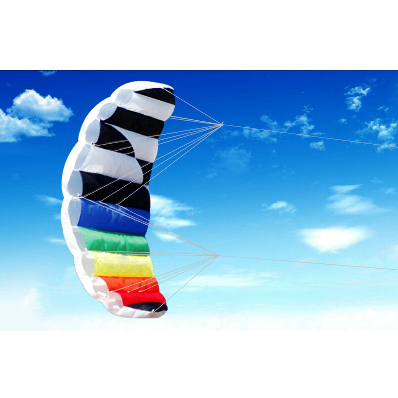 Stunt Power Kite Surfing Dual-Line Parafoil Summer Parachute Winders Trainer