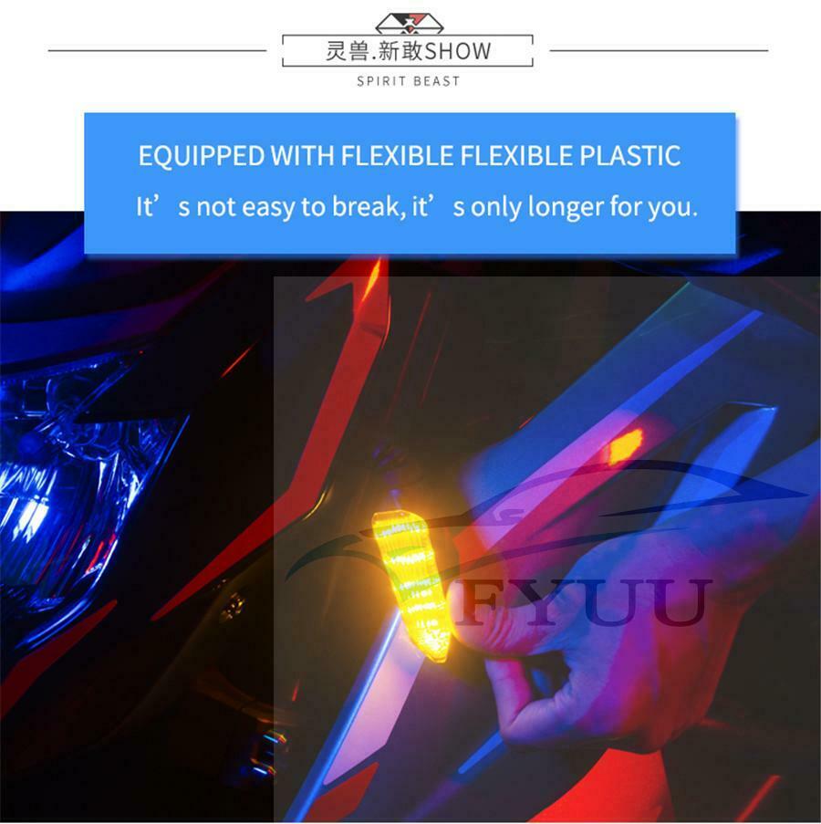 LED Turn Signal Highlight Motorcycle Headlight 12V Direction Indicator Assembly