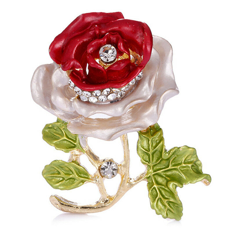Enamel Flower Rhinestone Crystal Brooch Pin Wedding Bridal Bouquet Pin Je.l8