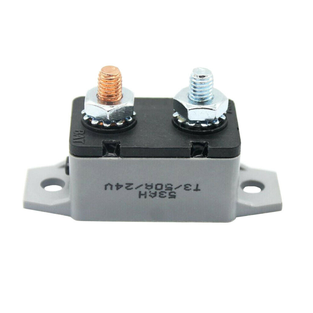 2 Pieces 12V-24V Car Boat Audio Circuit Breaker Manual Reset Fuseholder 50A