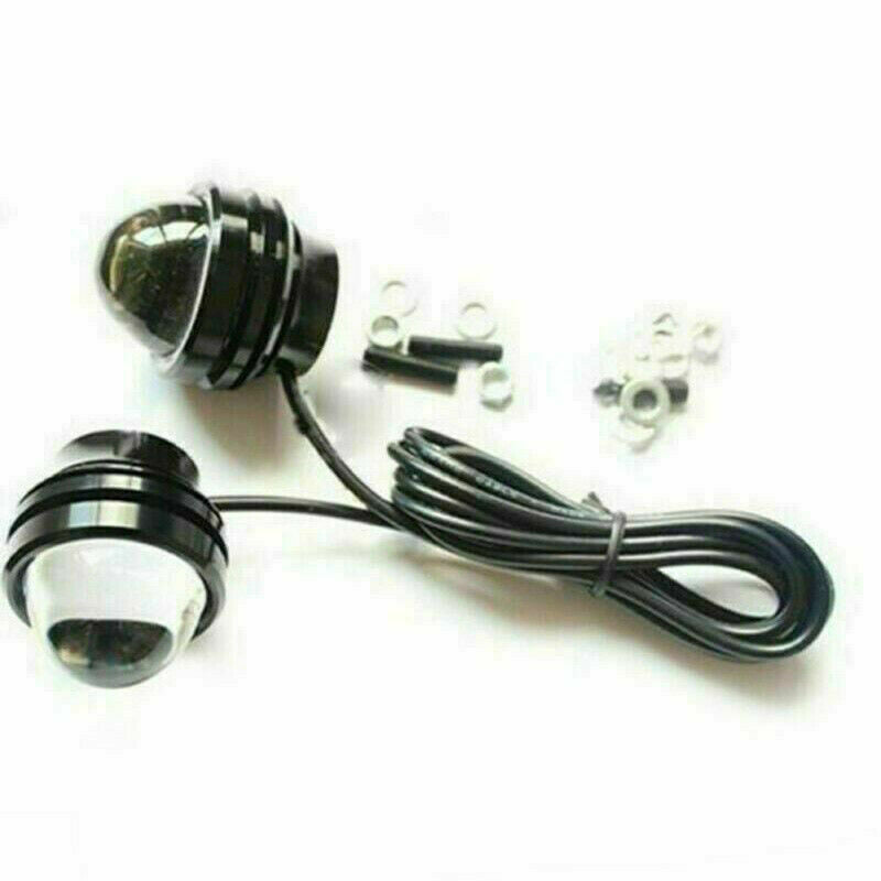 Pair 5W 12V Car SUV Fish Eye LED DRL Daytime Running Light Bulb Driving Fog Lamp