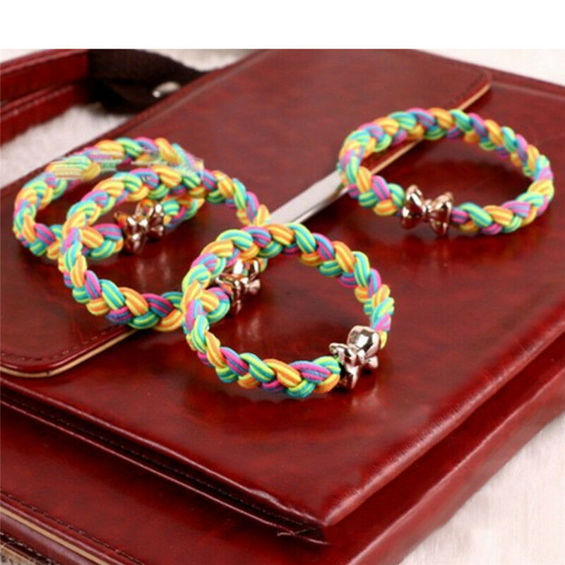10X Bow Headwear Hair Ties Rope Hairband Elastic Hair Bands Girls AccessoriesBFL