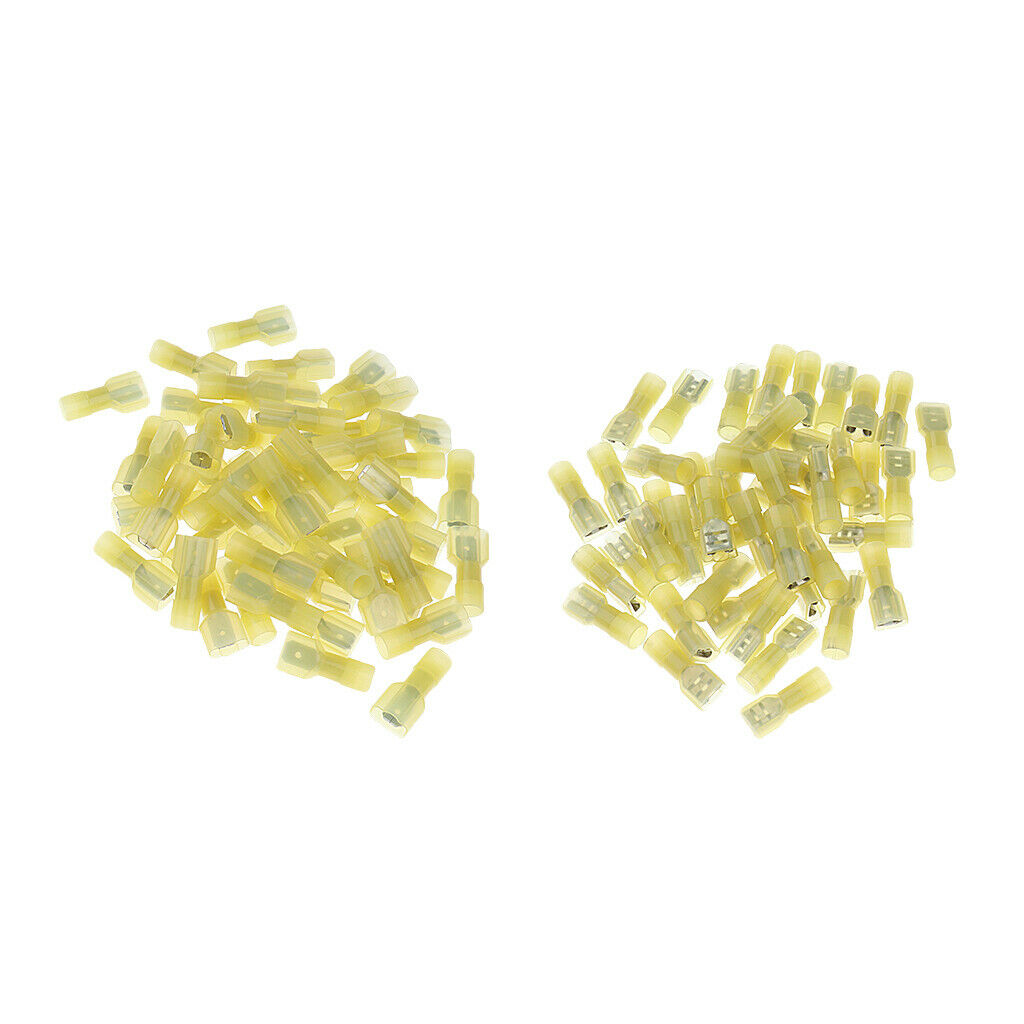 100 Pieces 12-10 Gauge Nylon Fully Insulated Male Female Spade Terminals Kit