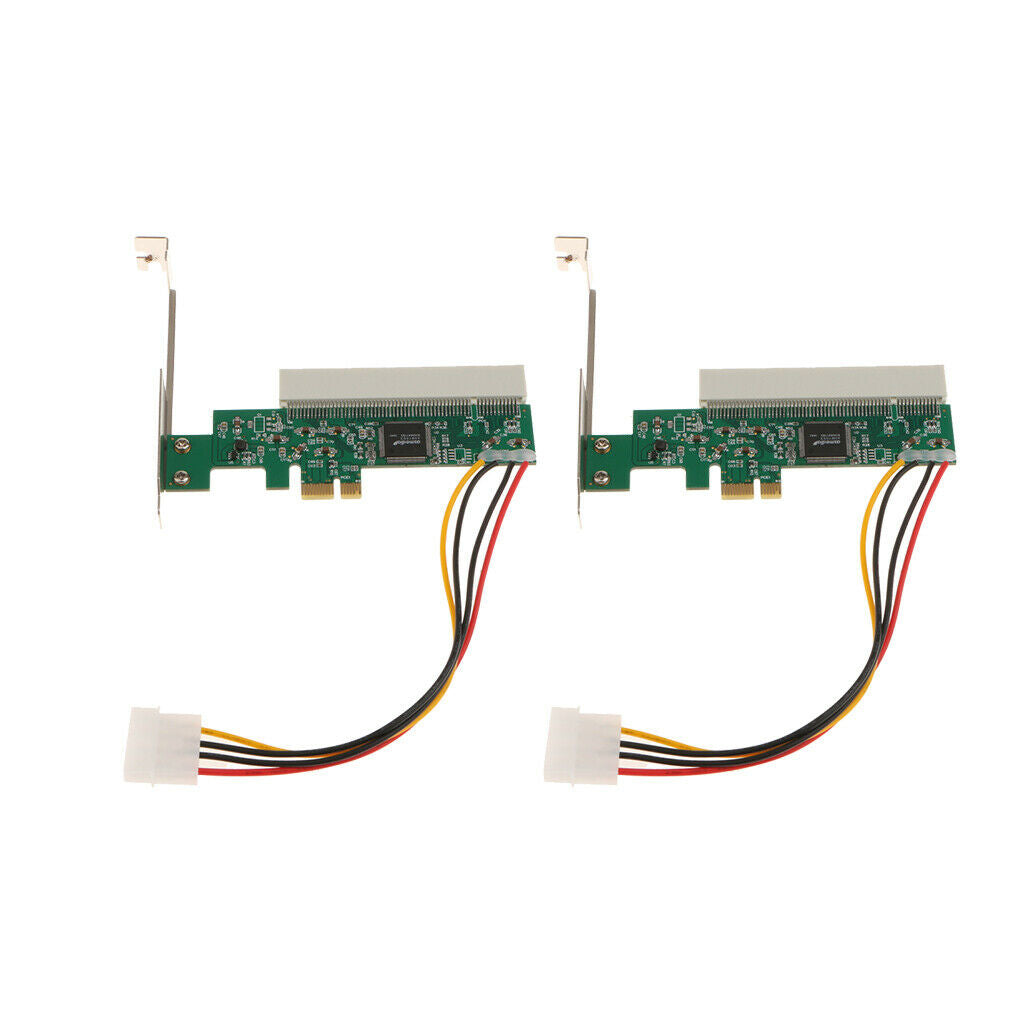 2x High Efficiency PCIe to PCI Bus Riser Card Converter for Computers