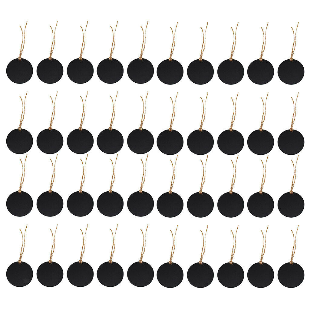40pcs Mini Small Hanging Chalk Board Blackboard Memo Home Party Sign Packs