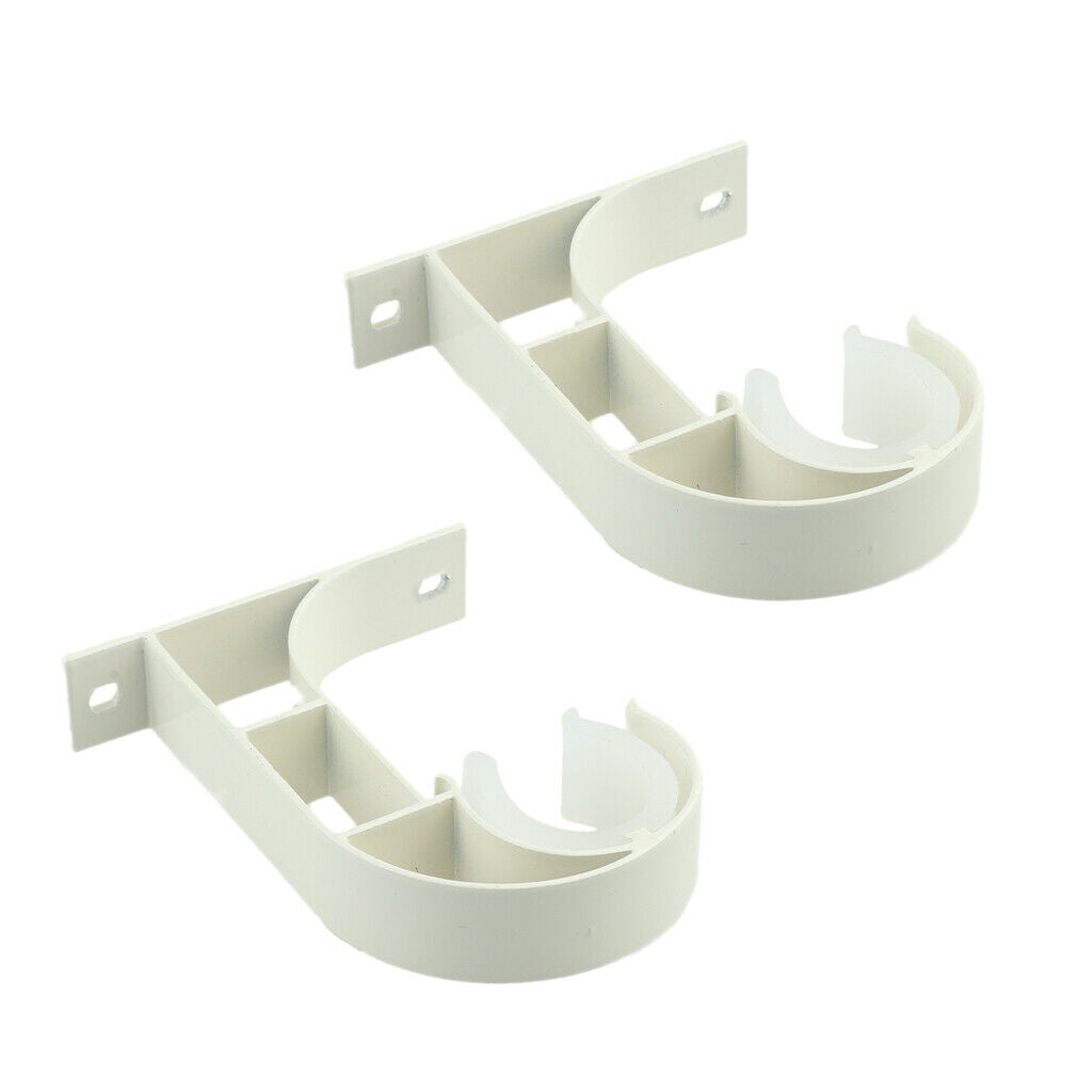 1 Pair of Single Rod Top Mounted Aluminum Alloy Bracket Beige