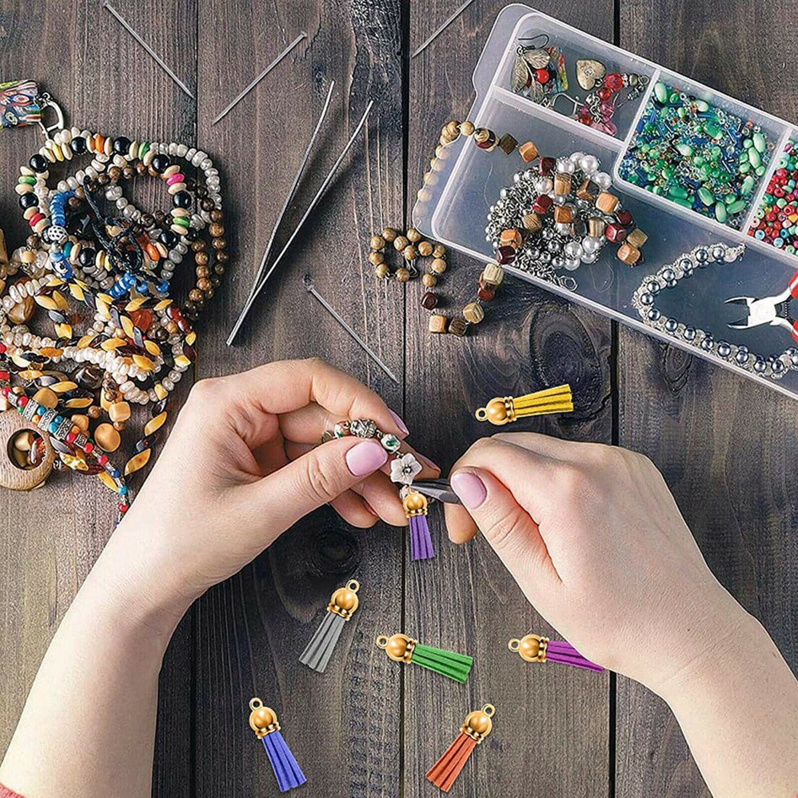 40 Colors 38mm Leather Tassel Keychain Blanks for Vinyl DIY Straps Crafting