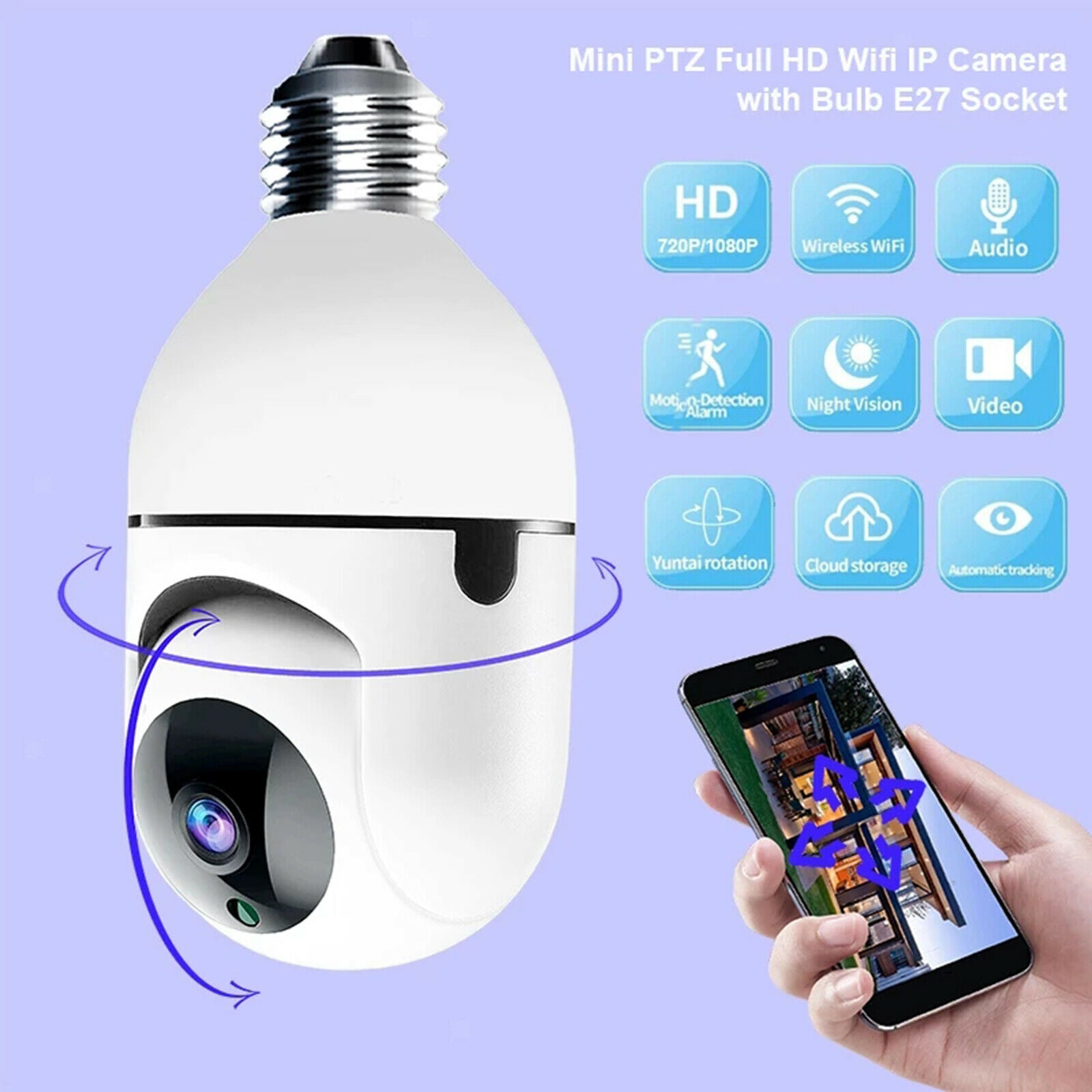 WiFi Camera IP Security Camera Wireless Baby Monitor Auto Tracking Outdoor
