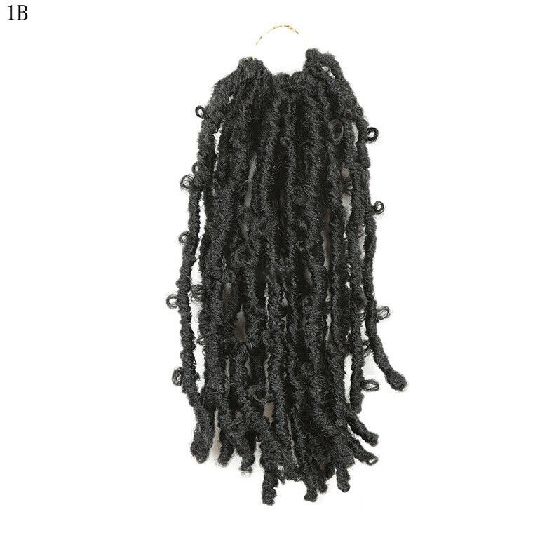 3PACK Afro Faux Locs Butterfly Locs Twist Crochet Braiding Hair Extensions Black