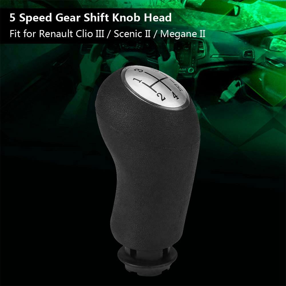 Car 5 Speed Gear Stick Shift Knob Head for Renault Clio III Megane II Scenic II