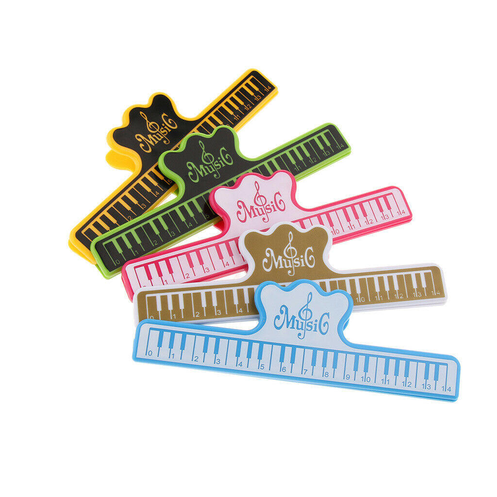 5pcs Music Note Holder Page Clip for Music Sheet Book Instrument Parts Piano