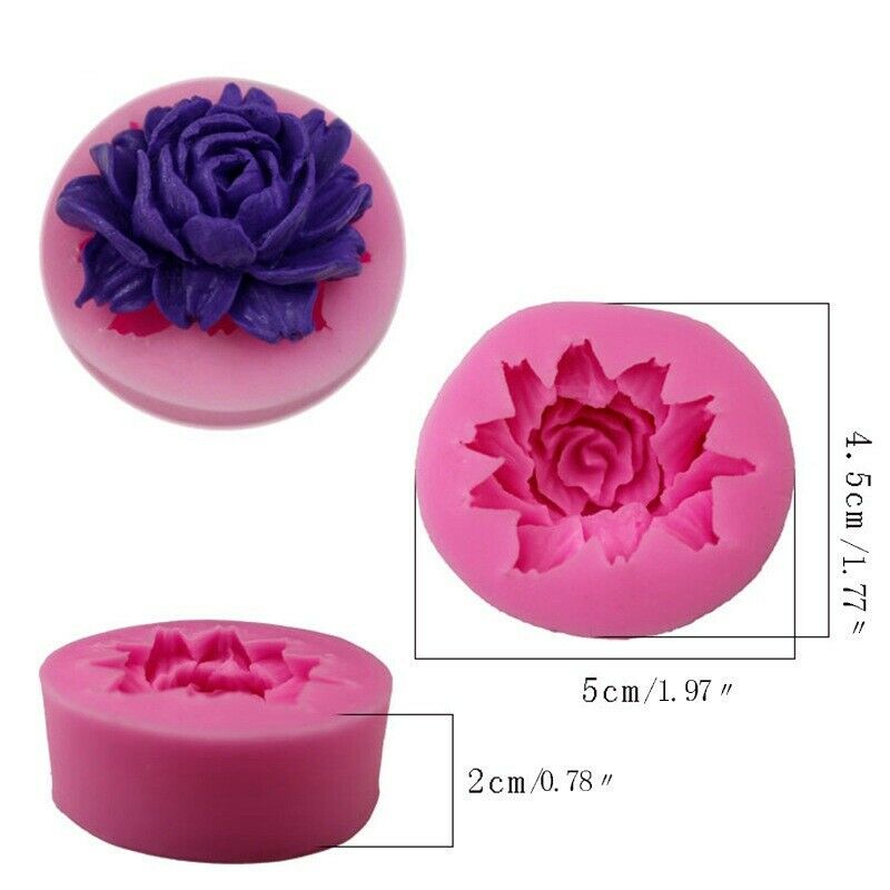 Cake Mould Silicone Big Rose Flower Chocolate Sugarcraft Fondant Mold Decoration