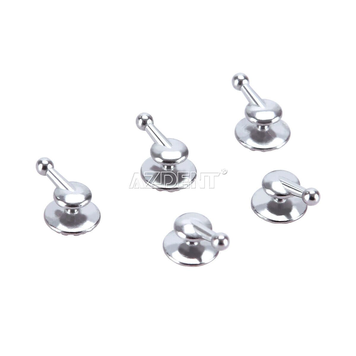 20 X AZDENT Dental Orthodontic Lingual Buttons With Hook Bondable Round Base